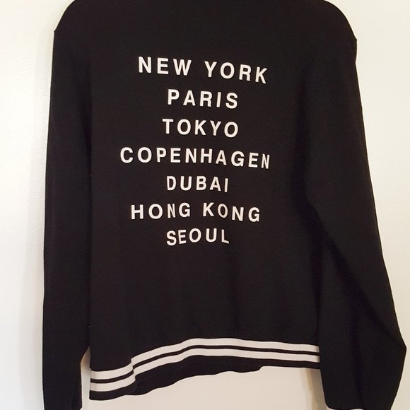 FOREVER 21Womens Sweatshirt 2X V Neck Zip Cities - Picture 4 of 4